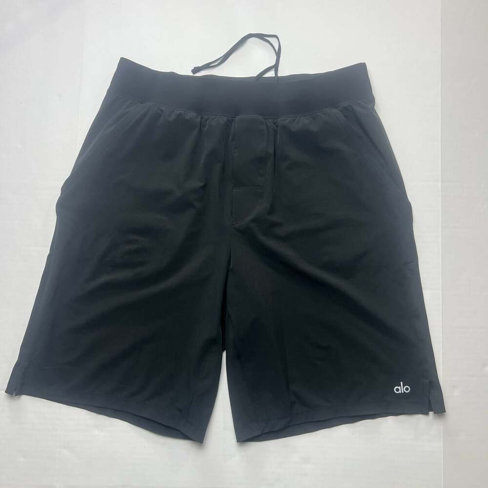 Alo Yoga Men's Black 9" Repetition Athletic Shorts